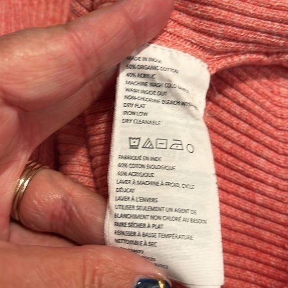 PrAna Pyper Peach Gerberas Halter Sweater Sz M EUC - Picture 8 of 8